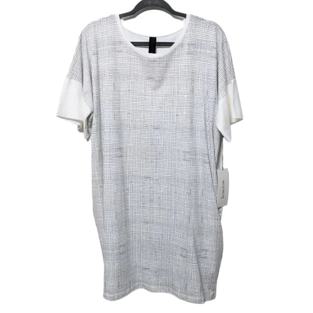 NWT KOWTOW Gridlines Organic Cotton Shirt Dress XS